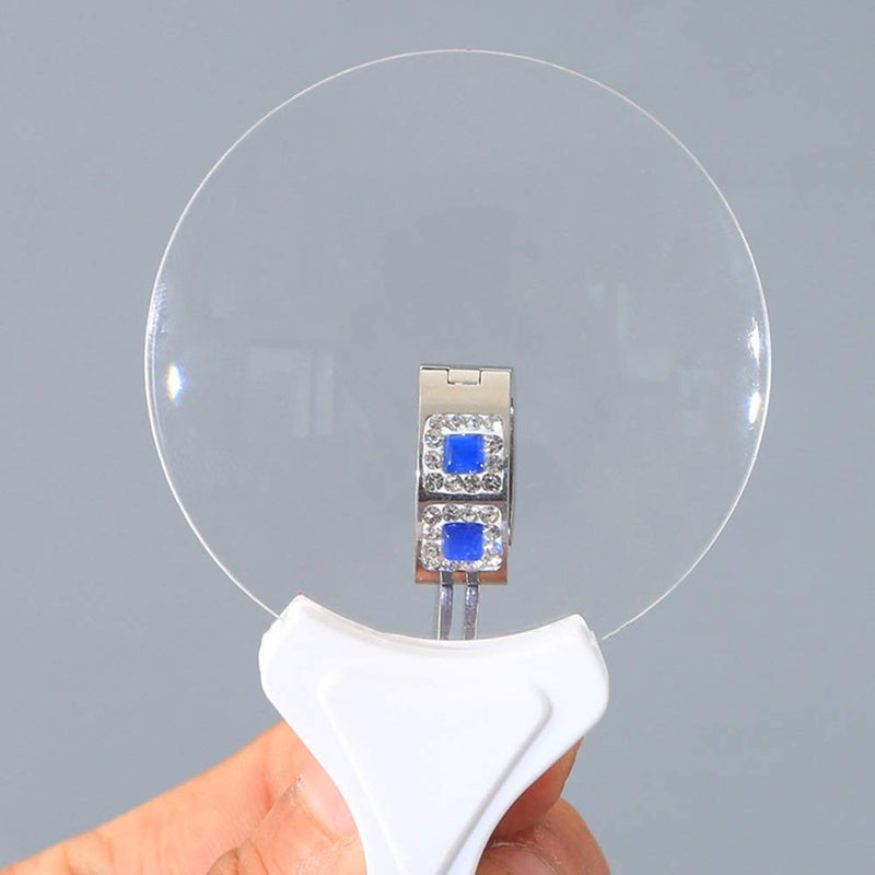 Rongon 5X Handheld Magnifying Glass Portable Magnifying Tweezers Lighted Magnifier with 2 LED Lights and Precision Tweezers Loupe for Inspection Hobbyists Jewelry Ingrown Hair Removal - Image 5